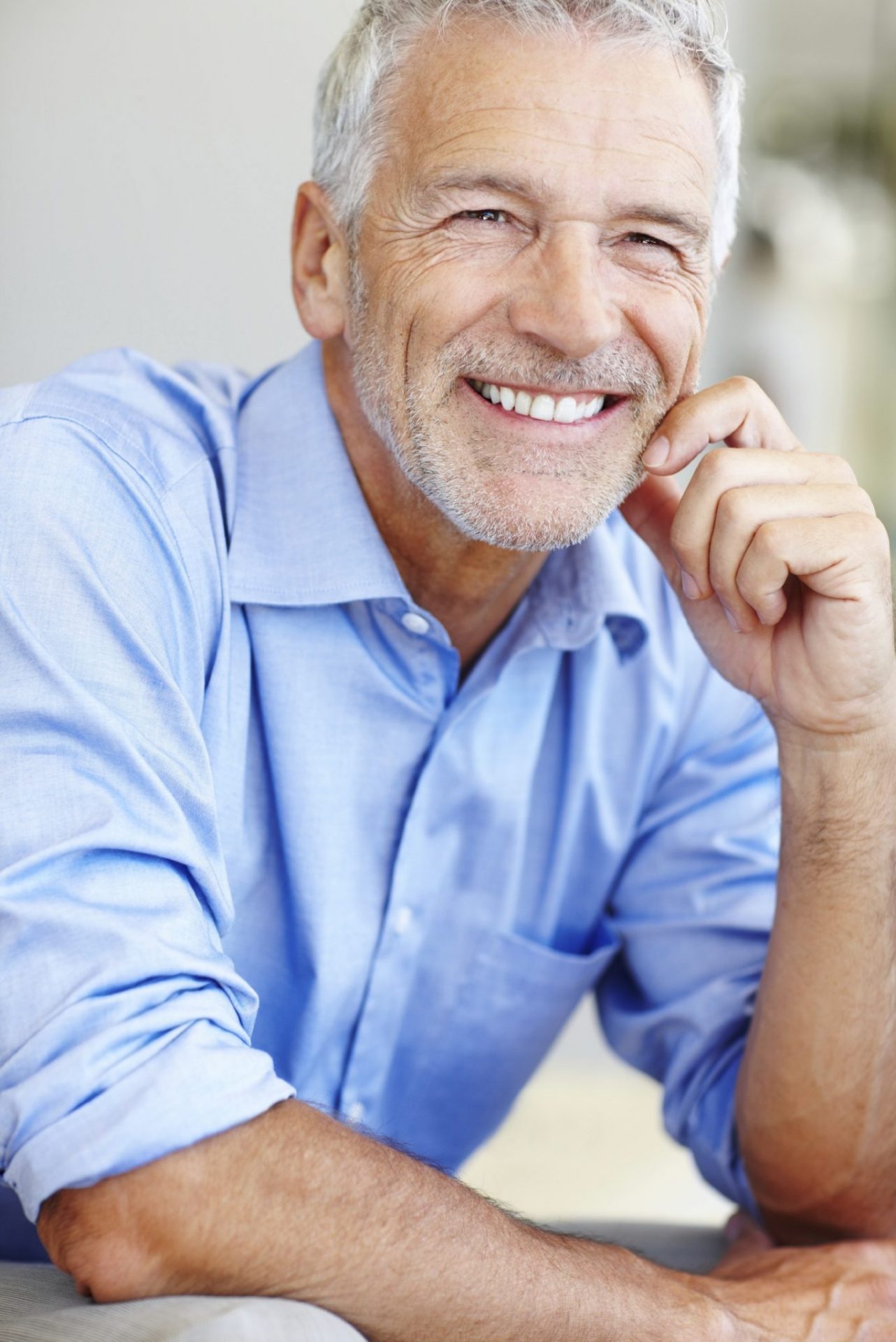 Senior man smiling