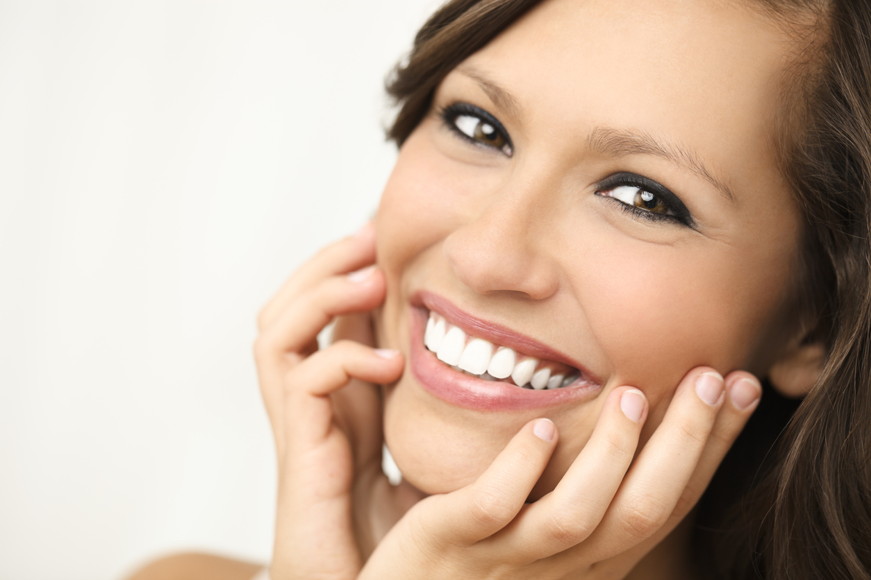 Woman smiling with clean teeth